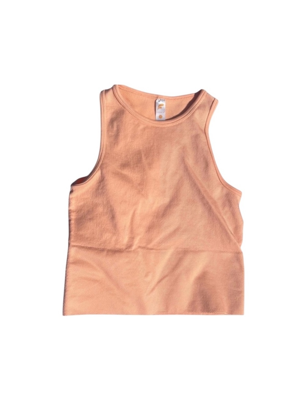 NWOT Fabletics Coral Seamless High Neck Cropped Workout Tank S/M